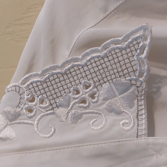 Vintage white long‎ sleeved blouse - Picture 4 of 6